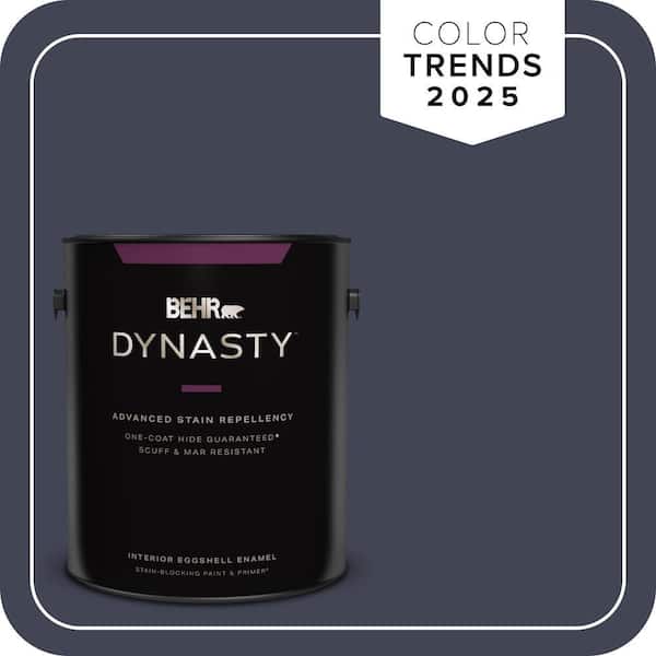 BEHR DYNASTY 1 gal. #PPU15-19 Black Sapphire One-Coat Hide Eggshell Enamel Interior Stain-Blocking Paint & Primer