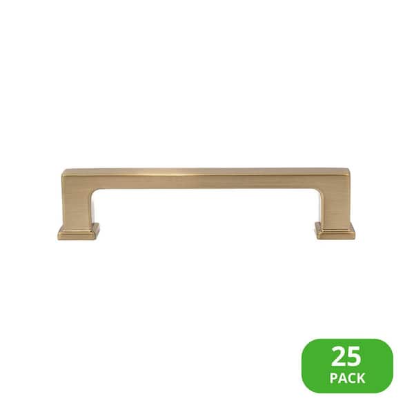 25-Pack Chelsey 4 in. (102 mm) Center-to-Center Classic Satin Brass Bar Drawer Pull