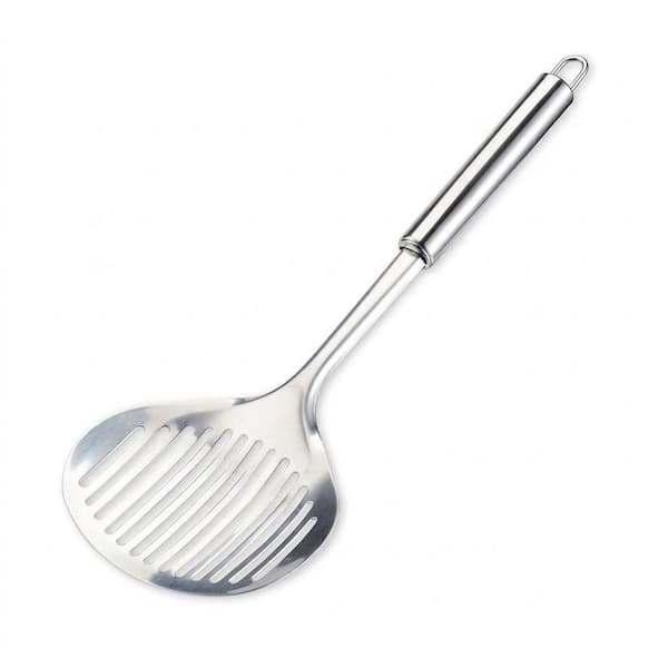 Stainless Steel Finish Skimmer Strainer Spoon Slotted Ladle for Hot Liquids Oil Water Separation Kitchen 1 Piece