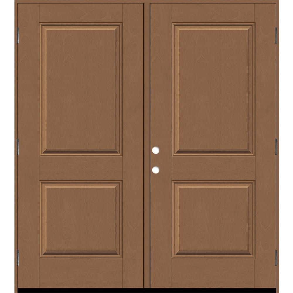Regency 72 in. x 80 in. 2P Squaretop RHOS AutumnWheat Stain Fiberglass Double Prehung Front Door with 4-9/16 Jamb price history on PriceWatchPro