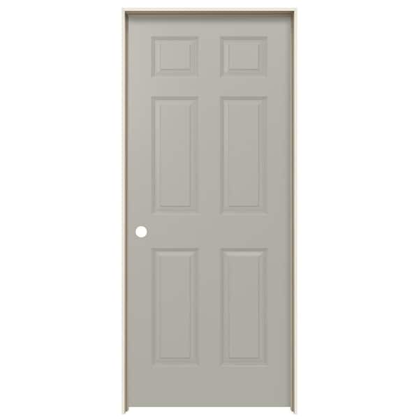 JELD-WEN 32 in. x 80 in. Colonist Vanilla Painted Right-Hand Smooth Molded Composite Single Prehung Interior Door