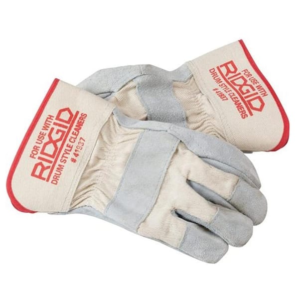 RIDGID Leather Sewer/Drain/Pipe Inspection, Remediation and Cleaning Gloves (Includes 1-Pair)