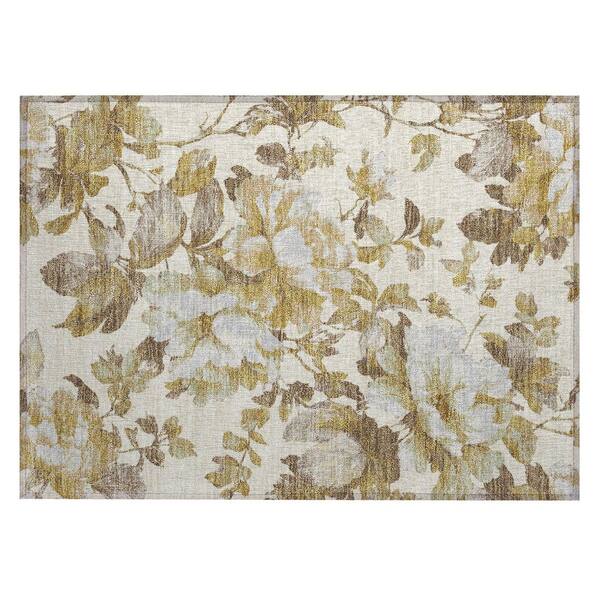 Chantille Machine Washable Indoor/Outdoor Abstract ACN3063 Wheat 3 ft. x 4 ft. Area Rug