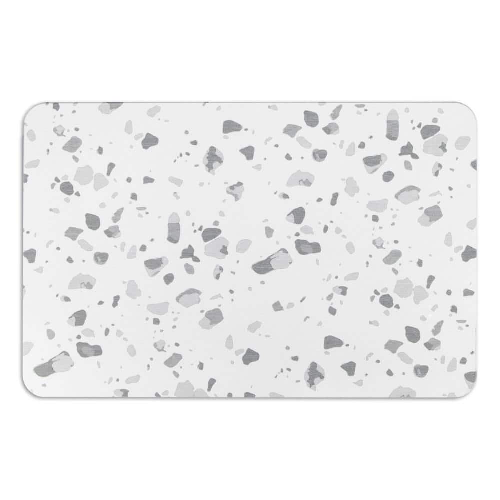 Diatomaceous Earth Stone Bath Mat - Graphite Grey
