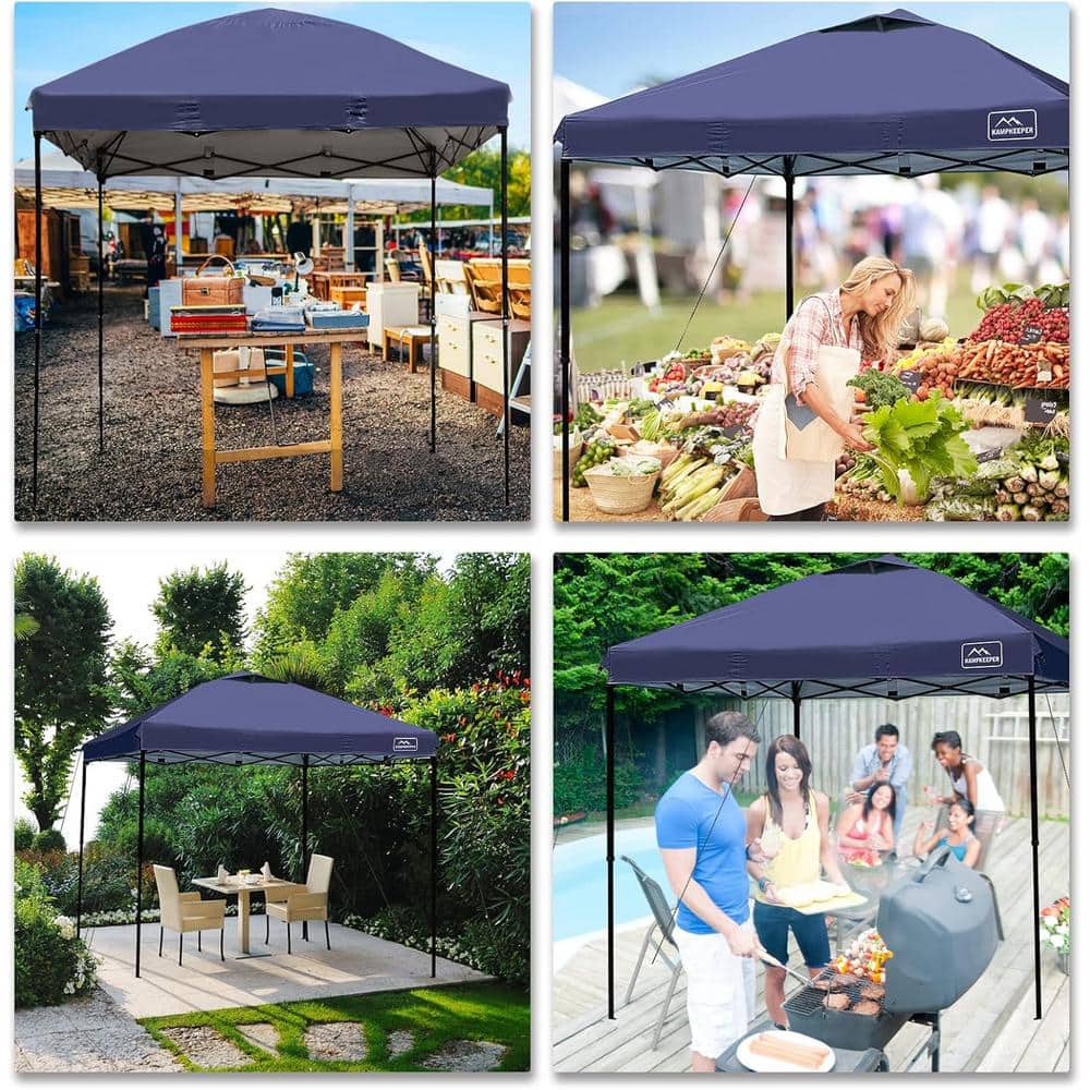 Navy Blue 10x10 Outdoor Pop-Up Canopy Tent with Adjustable Legs