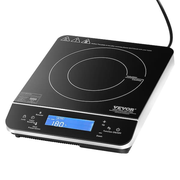 VEVOR Portable Induction Cooktop, 1800 W Electric Induction Burner with 9-Temperature Settings, Countertop Induction Hot Plate