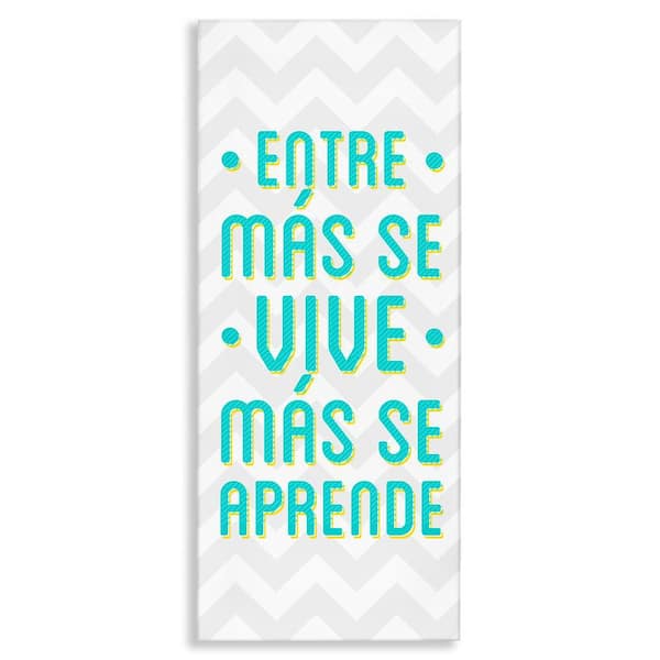 Stupell Industries You Live You Learn by SD Graphics Studio Gallery Wrapped Unframed Typography Graphic Art Print 40 in. x 17 in.