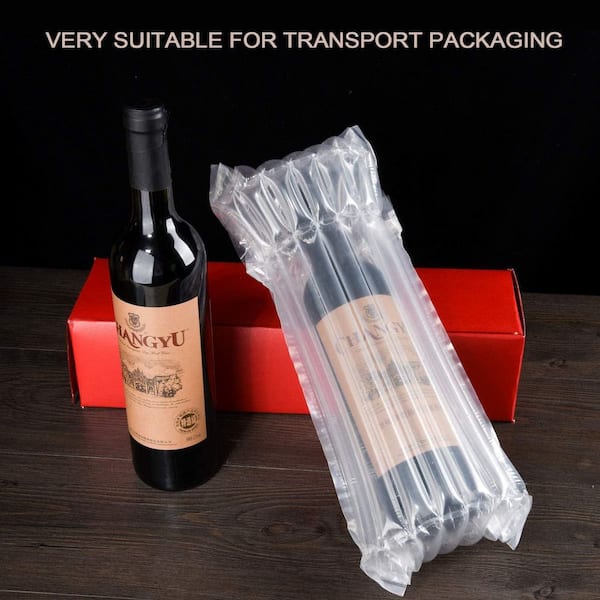 Evergreen Goods Inflatable Wine Bottle Box - Protective Shipping Packaging For Glass Bottles (1 Bottle)