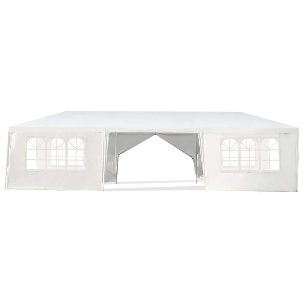10 x 30 ft. Outdoor Canopy Tent with 6 Removable Sidewalls and 2 Doorways Waterproof for Outdoor Events Parties-White price history on PriceWatchPro