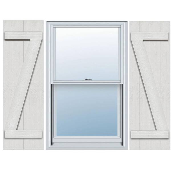 Ekena Millwork Timberthane 21.5 in. W x 48 in. H Joined (Three Board) Board and Batten Shutters w/ Z-Board