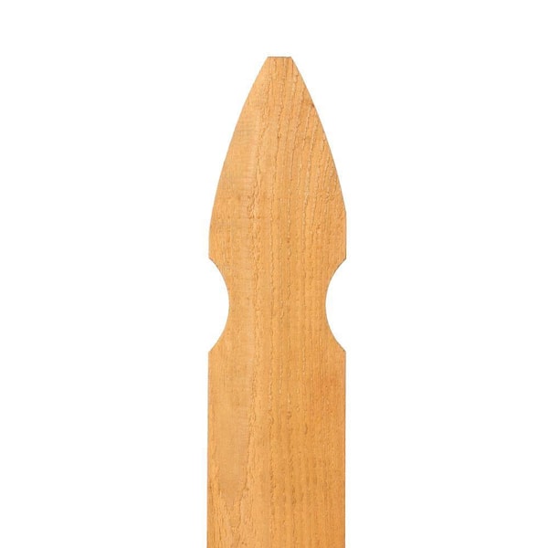 Jewett-Cameron Lumber Corp 5/8 in. x 3-1/2 in. x 4 ft. Western Red Cedar Gothic Fence Picket