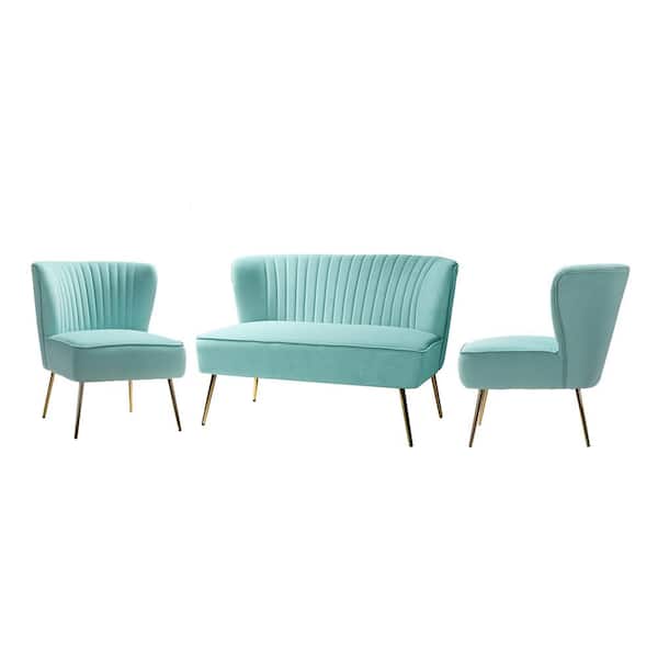 JAYDEN CREATION Carmita 3-Piece Sage Living Room Set