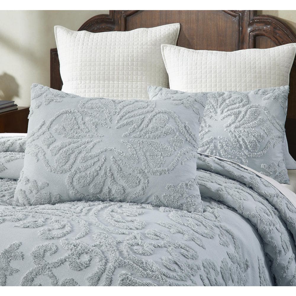 Cozy Cotton Queen Bedspread Set in Serene Blue - Comfort & Style