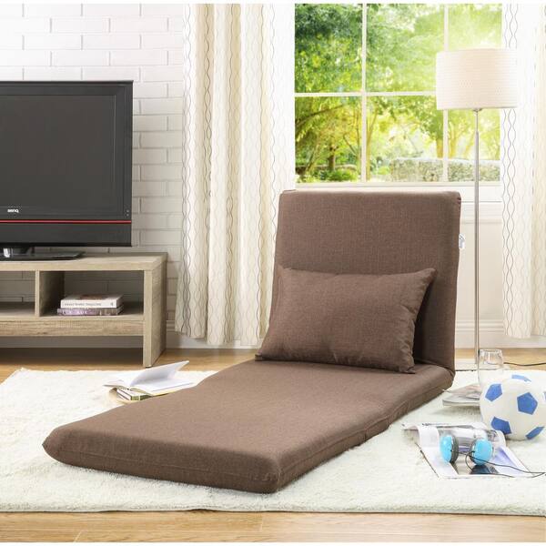 loungie relaxie linen convertible flip chair floor sleeper