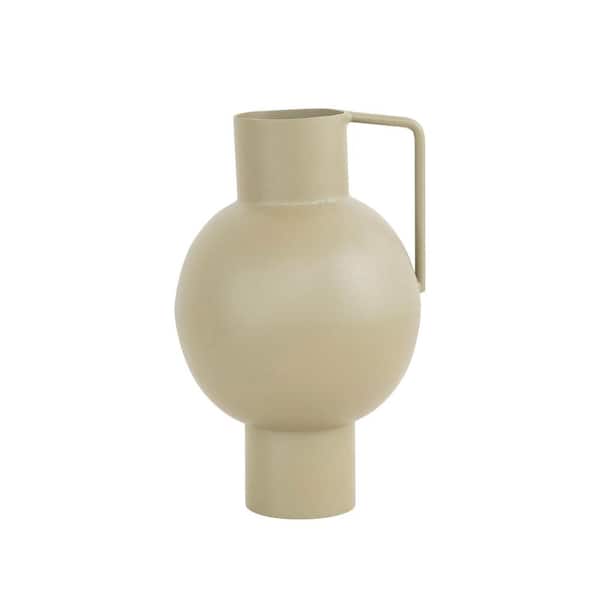 Storied Home Textured Metal Vase with Handle