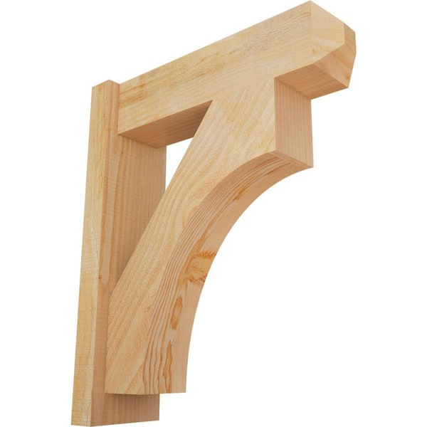 Ekena Millwork 6 in. x 24 in. x 20 in. Douglas Fir Westlake Craftsman Rough Sawn Outlooker