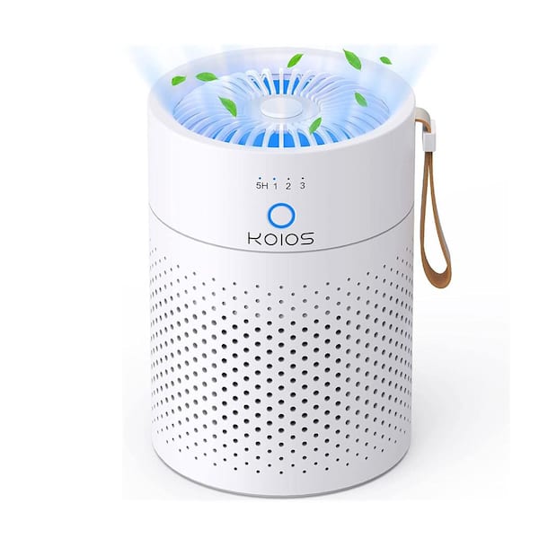 Aoibox 280 sq. ft. Air Purifiers for Bedroom Office with Handle H13 Ture HEPA Filter Air Cleaner 3 Fan Speeds, Ozone-Free