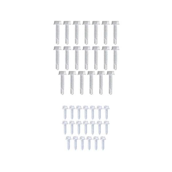 E-Track Wood Screws 1/4 in. x 1 in. and Metal Screws 1/4 in. x 1-1/4 in. Combo (20-Pack Each)