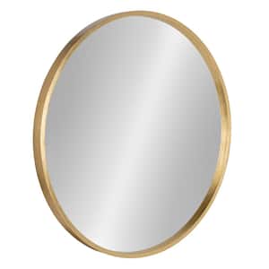 Medium Round Gold Contemporary Mirror (25.6 in. H x 25.6 in. W)