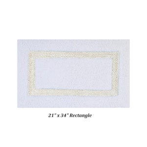 Hotel Collection White/Ivory 21" x 34" 100% Cotton Bath Rug