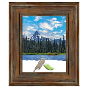 Alexandria Rustic Brown Wood Picture Frame Opening Size 11 x 14 in.