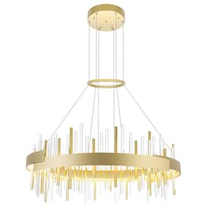 Millipede 32 in LED Satin Gold Chandelier