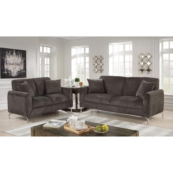 Furniture of America - Verne 2 Piece Sofa Set in Bluish Gray - SM8330-SF-LV  — GreatFurnitureDeal