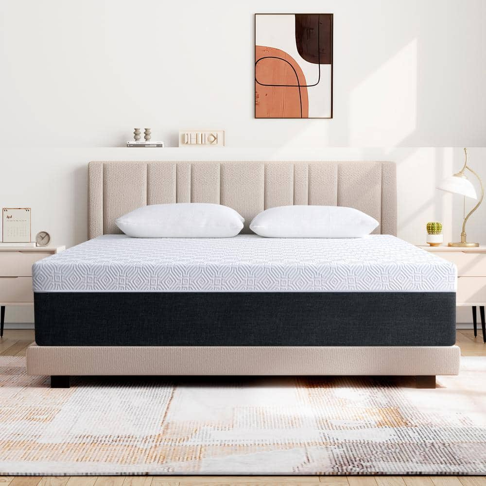 PICCHESS 10 in. Medium Gel Memory Foam Tight Top Full Mattress ...