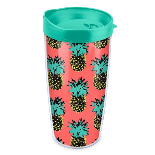 Unbranded Pineapples 16 oz. Coral Tumbler