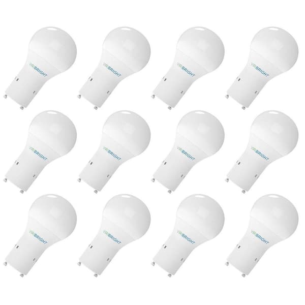 60-Watt Equivalent A19 LED Light Bulb, GU24 Base, Non-Dimmable, 6500K Daylight, A19 Shape (12-Pack)