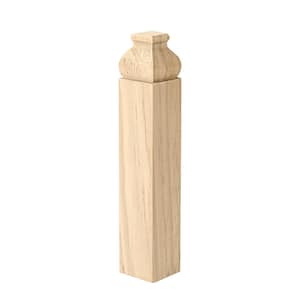 Outside Base Trim Block - 6.5 in. H x 1.125 in. Dia. - Sanded Unfinished Pine - DIY Designer Home Decorative Accents