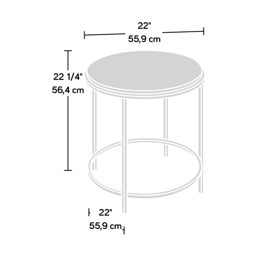 Sindoori Mango Round Wood and Metal Side Table