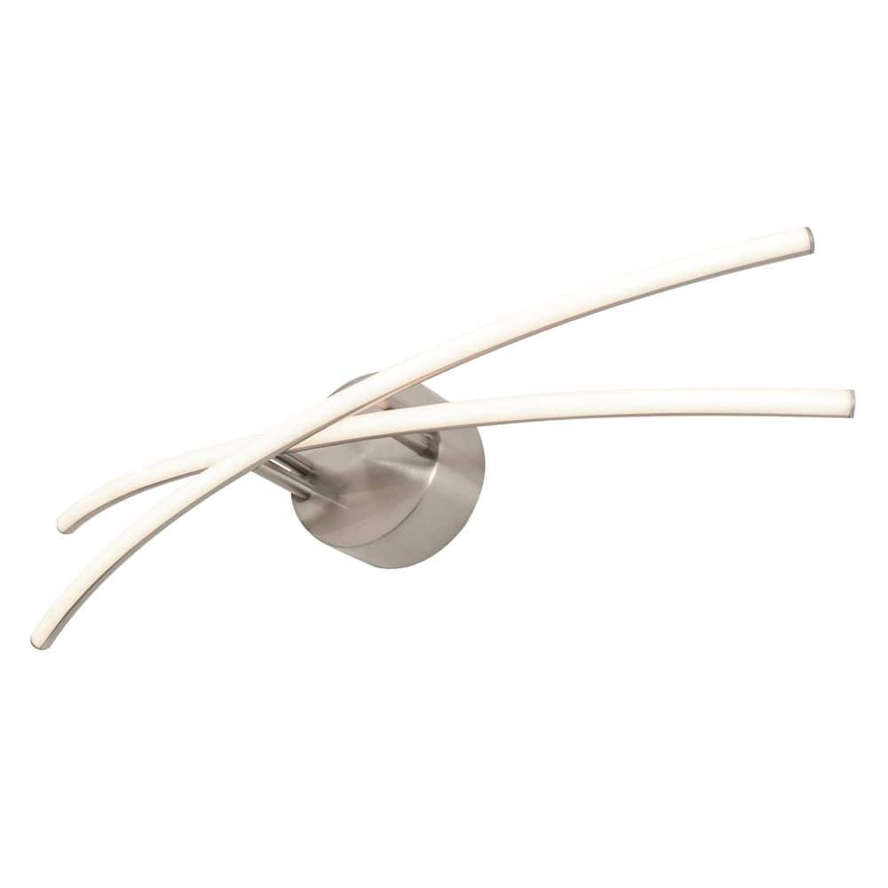 Lock 24 in. 2-Light Satin Nickel LED Vanity Light Bar with White Acrylic Shade price history on PriceWatchPro
