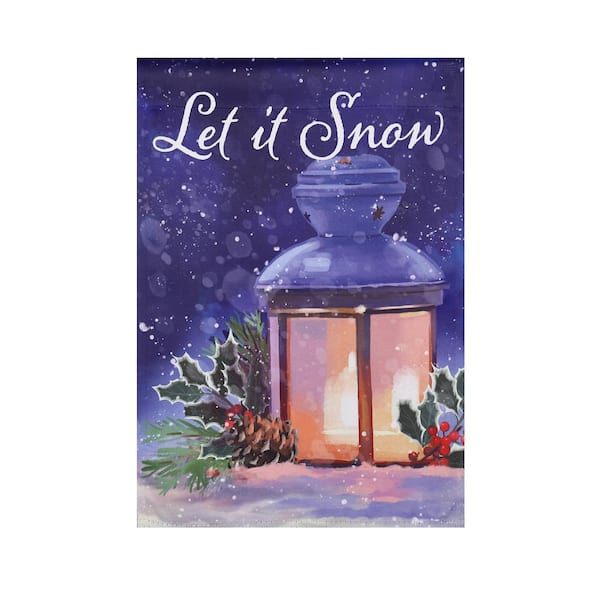12 in. x 18 in. Winter Lantern Garden Flag