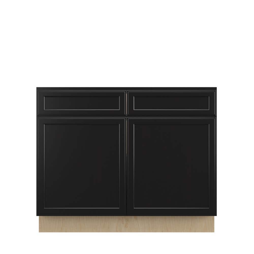 Belle Haven Recessed 42 in. W x 34.5 in. H x 24 in. D in Driftwood Plywood Assembled Base Cabinet price history on PriceWatchPro