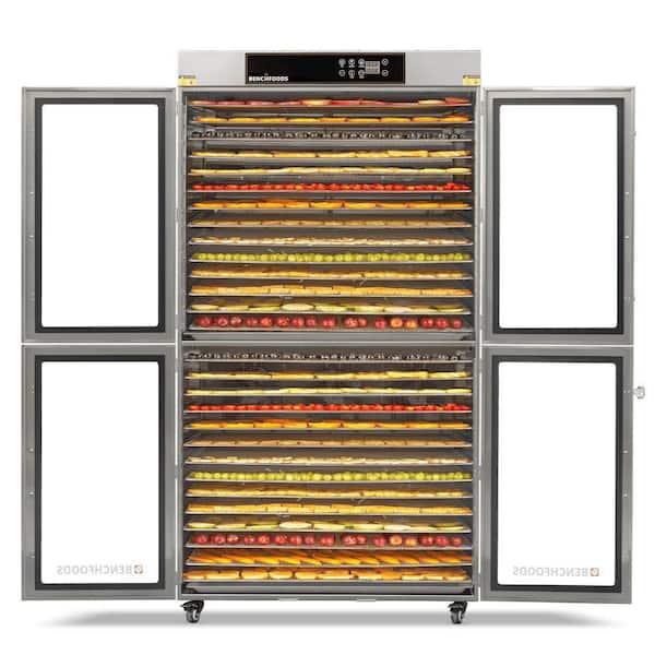 2-Zone 28 Tray Digital Premium Stainless Steel Dehydrator With Glass Door