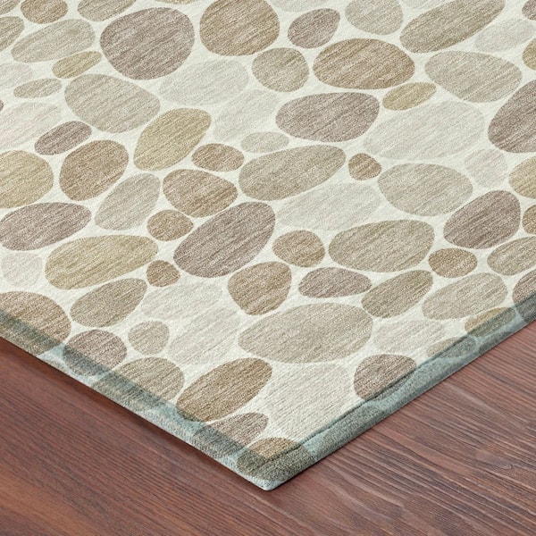Chantille Machine Washable Indoor/Outdoor Abstract ACN2817 Ivory 9 ft. x 12 ft. Area Rug