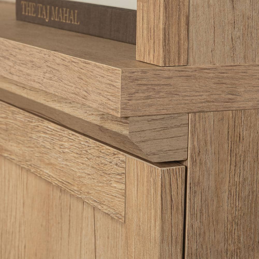 Prime Oak Adjustable Kids Bookcase with Black Hardware