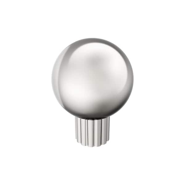 Cowrie 1-1/8 in. (29mm) Diameter Polished Nickel Classic Round Cabinet Knob