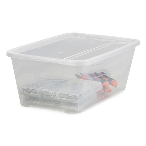 Life Story 5.7-Liter Clear Shoe & Closet Storage Box Stacking Container, 10 Pack