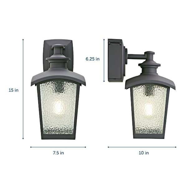 Home Luminaire 1 Light Graphite Gray, Outdoor Porch Light Fixtures Home Depot
