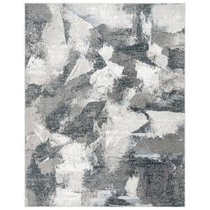 Alor Eze Gray 5 ft. x 7 ft. Abstract Indoor Area Rug