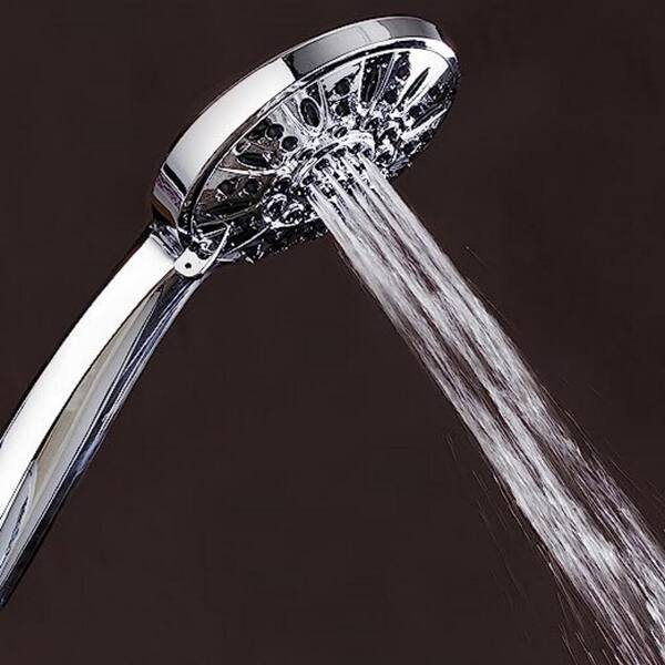 Handheld High-Pressure Shower Head 10-Spray Wall Mount Handheld Shower Head  1.8 GPM in ‎Premium Chrome B09YN8Z2YD - The Home Depot