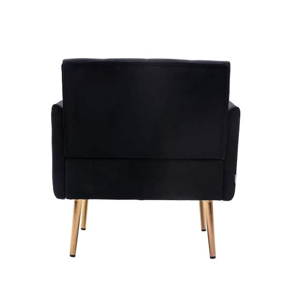 JASMODER Black Velvet Side Chair