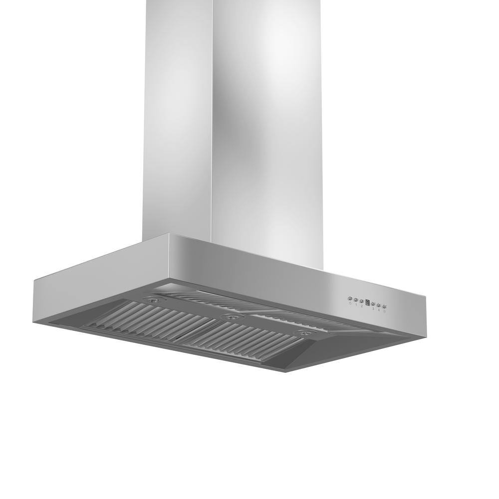 36" Brushed Stainless Steel Island Range Hood