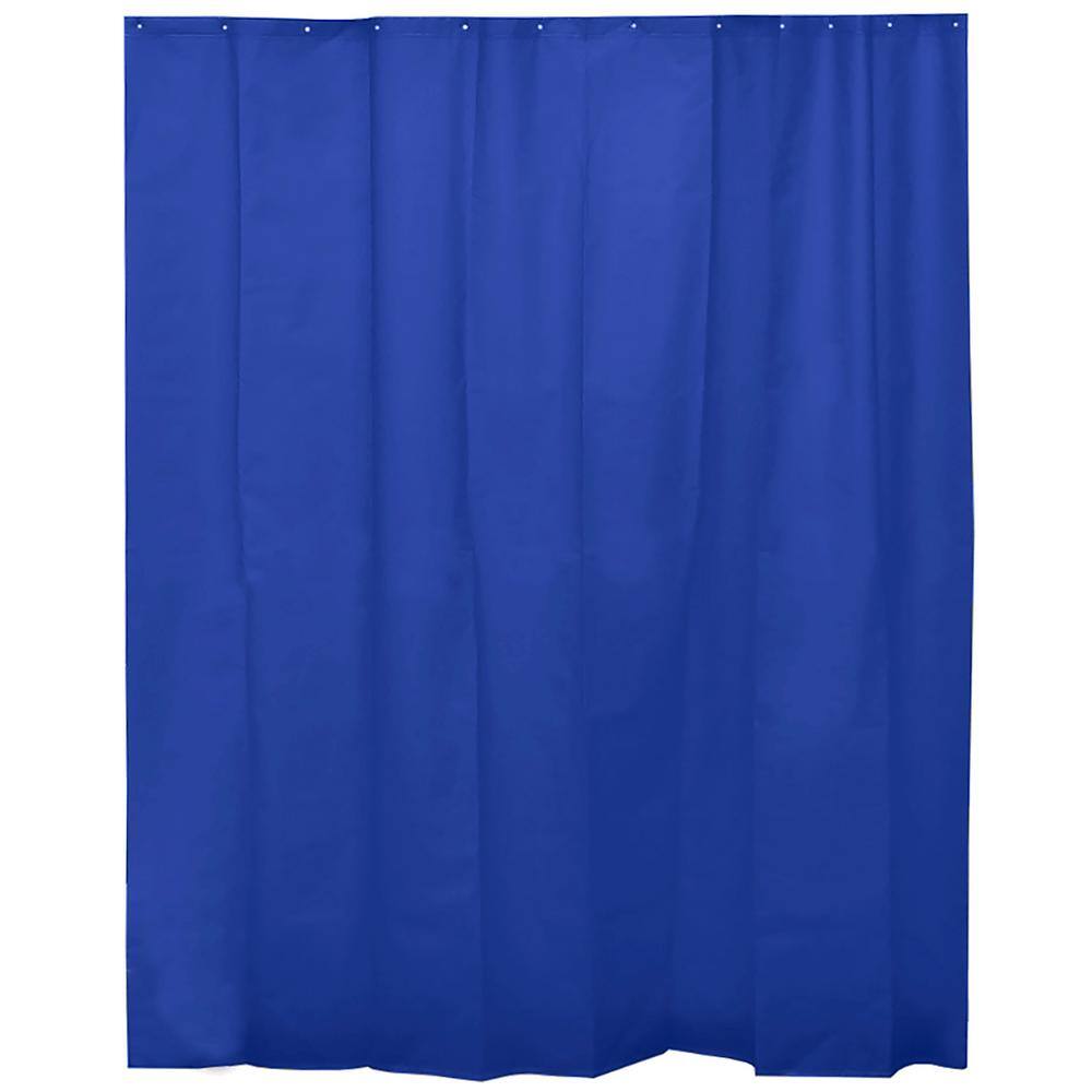 Solid Eva 71 in. x 78 in. Navy Blue Bath Shower Curtain 1101118 The