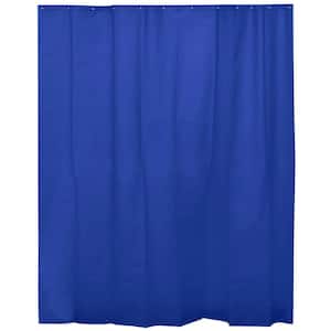 Solid Eva 71 in. x 78 in. Navy Blue Bath Shower Curtain