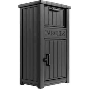 Ama pear Gray 48 Gal. Weatherproof Lockable Resin Package Delivery