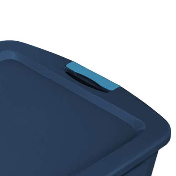 NEW Sterilite 19451006 35 Gallon Storage Tote Box W/Latching Container Lid-  Blue 
