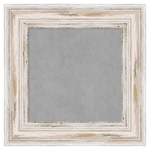 Alexandria White Wash 17 in. x 17 in. Framed Magnetic Board